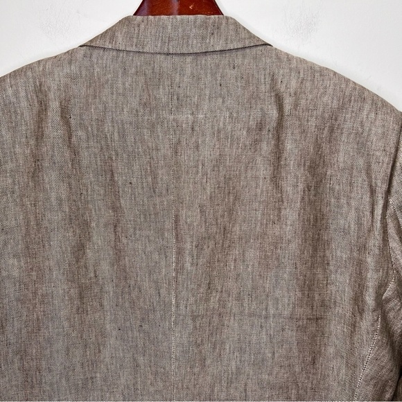 DOLCE & GABBANA Oatmeal Brown Heather Linen Notch Lapel Sport Coat Size 46 - Picture 6 of 16